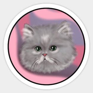 fluffy kitty Sticker